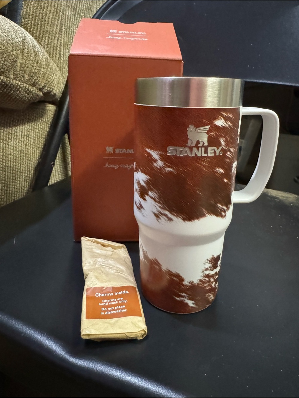 Kacey Musgraves x Stanley 1913 Suburban Mug 16 OZ Cow Print Branded Charms - Picture 2 of 7